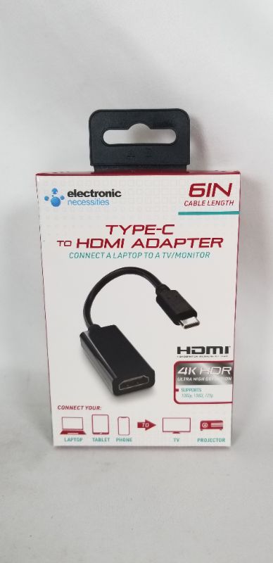 Photo 1 of 6INCH CABLE LENGTH TYPE C HDMI ADAPTER CONNECT A LAPTOP TO A TV MONITOR K HDR NEW 