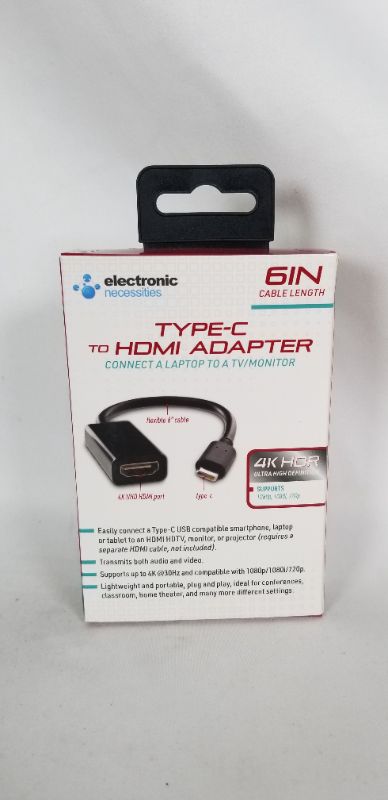 Photo 2 of 6INCH CABLE LENGTH TYPE C HDMI ADAPTER CONNECT A LAPTOP TO A TV MONITOR K HDR NEW 