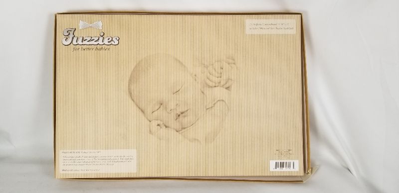 Photo 2 of FUZZIES BABY QUILTED THERMAL BLANKET DOUBLE SIDED WHITE AND GRAY 100 COTTON 36X36 INCH NEW