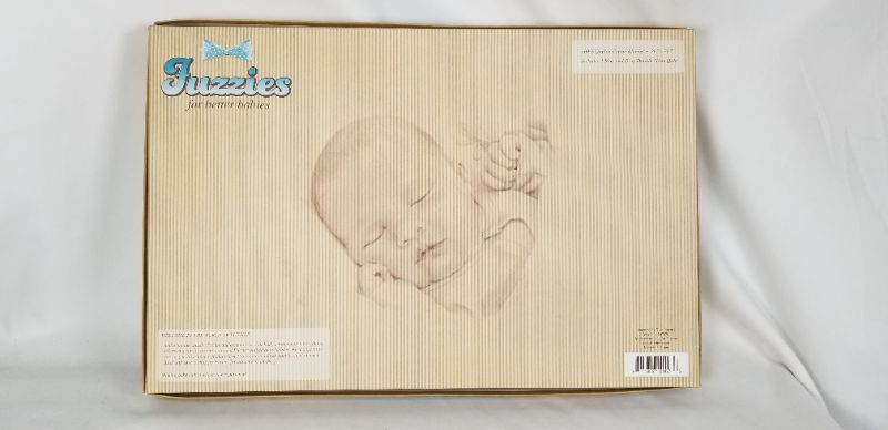 Photo 2 of FUZZIES BABY QUILTED THERMAL BLANKET DOUBLE SIDED BLUE AND GRAY 100 COTTON 36X36INCH NEW 