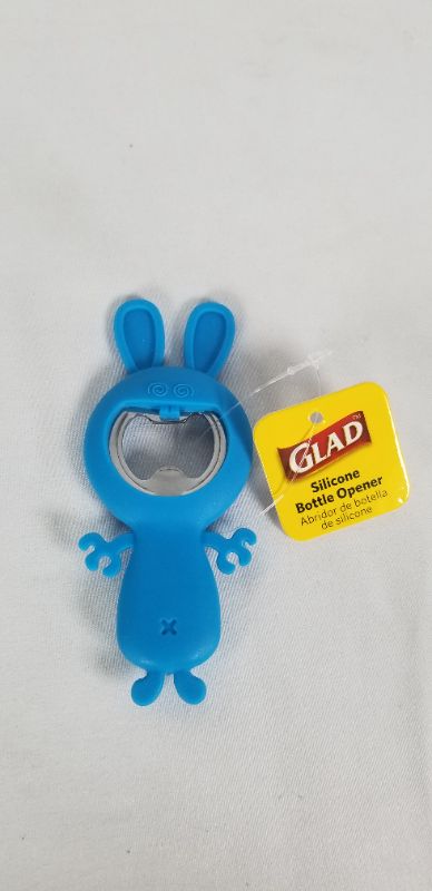 Photo 1 of BLUE SILICONE BUNNY BOTTLE OPENER TOP RACK DISHWASHER SAFE NEW