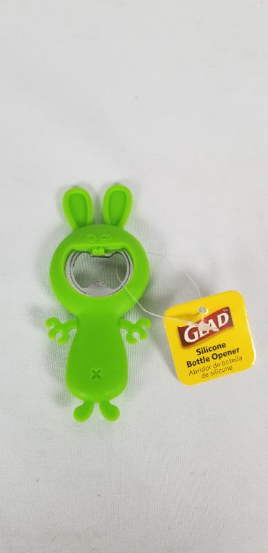 Photo 1 of GREEN SILICONE BUNNY BOTTLE OPENER TOP RACK DISHWASHER SAFE NEW