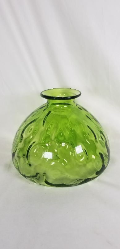 Photo 1 of GLASS BUBBLE VASE GREEN NEW