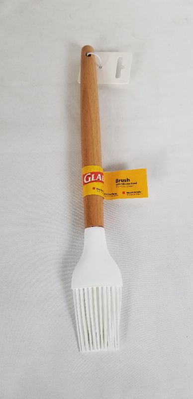 Photo 1 of KITCHEN WHITE BRUSH WITH SILICONE HEAD AND WOODEN HANDLE NEW 