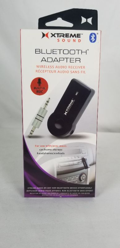 Photo 1 of BLUETOOTH ADAPTER WIRELESS AUDIO RECEIEVER WITH BUILD IN MIC FOR CAR HOME STEREOS HEADPHONES OR EARBUDS NEW