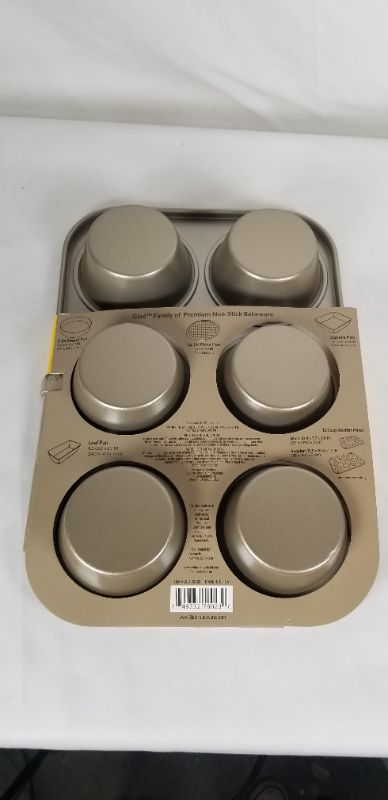 Photo 2 of PREMIUM NON STICK SERIES JUMBO 6 CUP MUFFIN PAN 12.6INCH X 8.7INCH X 1.6INCH NEW 