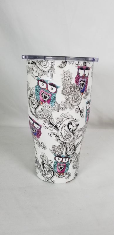 Photo 1 of CHASER ICY GOODNESS IN EVERY SIP STAINLESS STEEL OWL WITH CLEAR LID TUMBLER 27oz  NEW