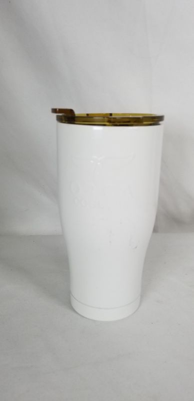 Photo 1 of CHASER ICY GOODNESS IN EVERY SIP STAINLESS STEEL WHITE WITH YELLOW CLEAR LID TUMBLER 27oz  NEW