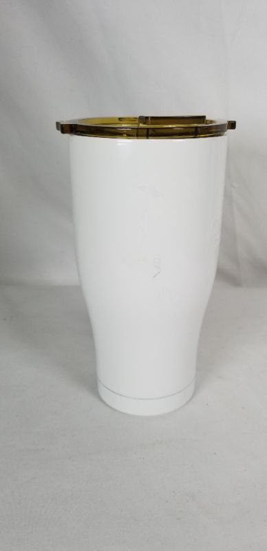 Photo 2 of CHASER ICY GOODNESS IN EVERY SIP STAINLESS STEEL WHITE WITH YELLOW CLEAR LID TUMBLER 27oz  NEW