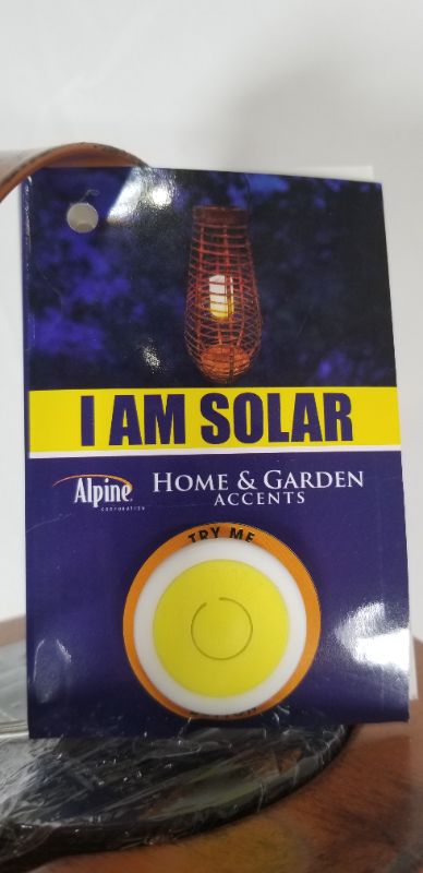 Photo 3 of APLINE SOLAR LARGE METAL CYLINDRICAL LANTERN W FLICKERING LED LIGHT METAL 10X1019H NEW