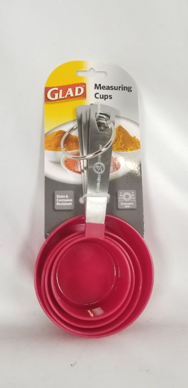 Photo 1 of MEASURING CUPS SET RED STAIN AND CORROSION RESISTANT NEW