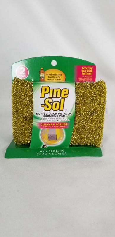 Photo 3 of 2PACK NON SCRATCH METALLIC SCOURING PAD GOLD AND SILVER NEW