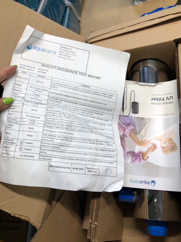 Photo 5 of ***USED**Aquasana Whole House Well Water Filter System - UV Purifier - Salt-Free Descaler - Carbon & KDF Media Filters Sediment 97% Of Chlorine - Water Softener Alternative - 500,000 Gl - EQ-WELL-UV-PRO-AST Well Water Filter + Pro Kit + Conditioner