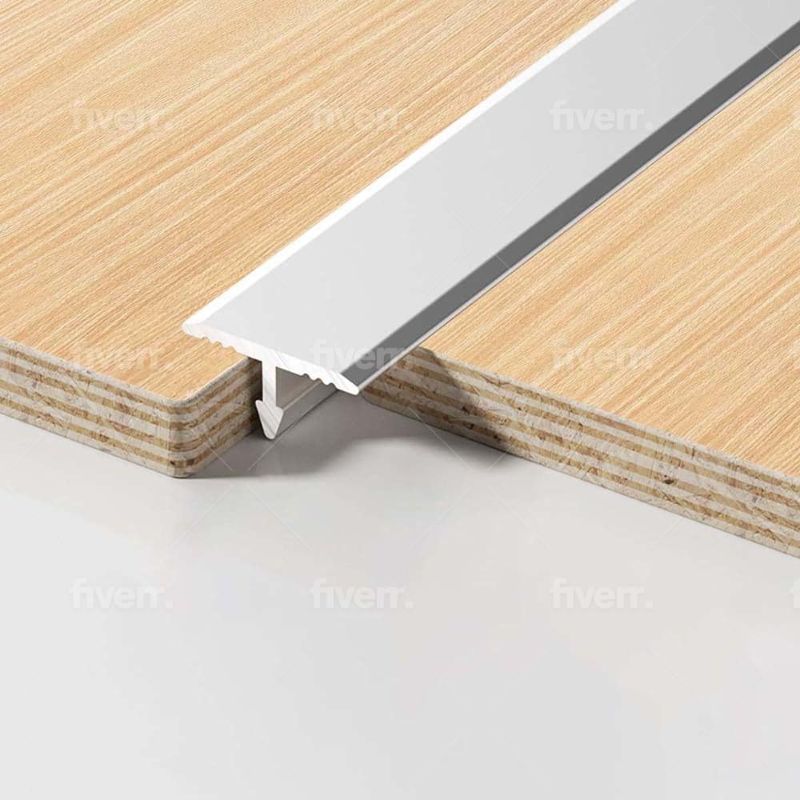 Photo 1 of **USED***Trimold 15Pcs Aluminum T Molding Trim & Floor Transition Strips, Flat Divider Strip for Door Threshold and Joining Flooring Gaps of Laminate Planks Tile Polish Silver (3Ft x 0.8 inch)
