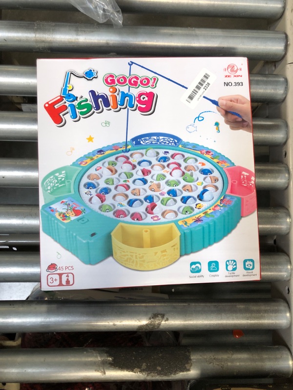 Photo 2 of ***NO FISHING POLES*** Magnetic Fishing Game Toys, Rotating Board Game with Music Including 45 Fishes and 8 Fishing Poles, Party Game Toys for Kids Age 3 4 5 6 7 and Up