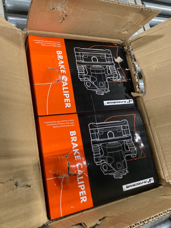 Photo 1 of A-Premium Disc Brake Caliper Assembly with Bracket Compatible with Select Ford and Lincoln Models - Edge & MKX 2007-2010, V6 3.5L - Front Driver and Passenger Side, 2-PC Set