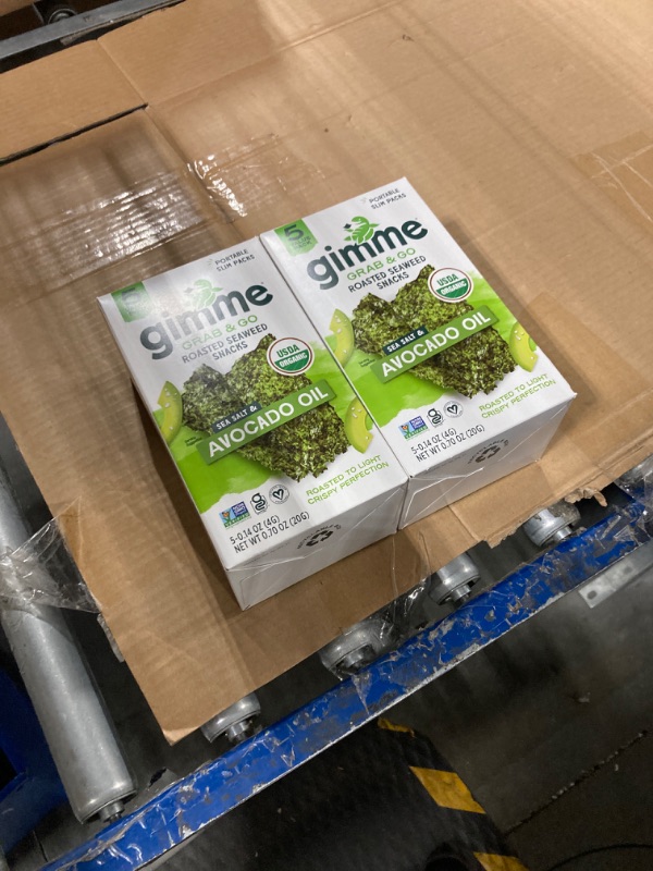 Photo 2 of ***PACK OF 2*** Gimme Seaweed Grab & Go - Sea Salt & Avocado Oil - 5 Count - Organic Roasted Seaweed Sheets - Keto Vegan Gluten Free - Great Source of Iodine & Omega 3’s - Healthy On-The-Go Snack for Kids Adults Sea Salt & Avocado Oil 5 Count