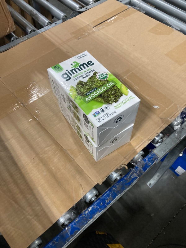 Photo 1 of ***PACK OF 2*** Gimme Seaweed Grab & Go - Sea Salt & Avocado Oil - 5 Count - Organic Roasted Seaweed Sheets - Keto Vegan Gluten Free - Great Source of Iodine & Omega 3’s - Healthy On-The-Go Snack for Kids Adults Sea Salt & Avocado Oil 5 Count