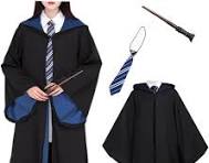 Photo 1 of ***GREEN COLOR*** Wizard Robe School Uniform Magician Cloak with Tie Spell Wand Scarf Halloween Carnival Cosplay Costume Adult Teens Cape GREEN XXL