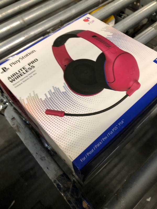 Photo 1 of PDP AIRLITE Pro Wireless Stereo Gaming Headset, Officially Licensed by Sony PlayStation 5, PS5/PS4/PS3/PC, Lightweight Durable 40 Foot Connection, Noise-canceling Flip-to-Mute Mic, Cosmic Red