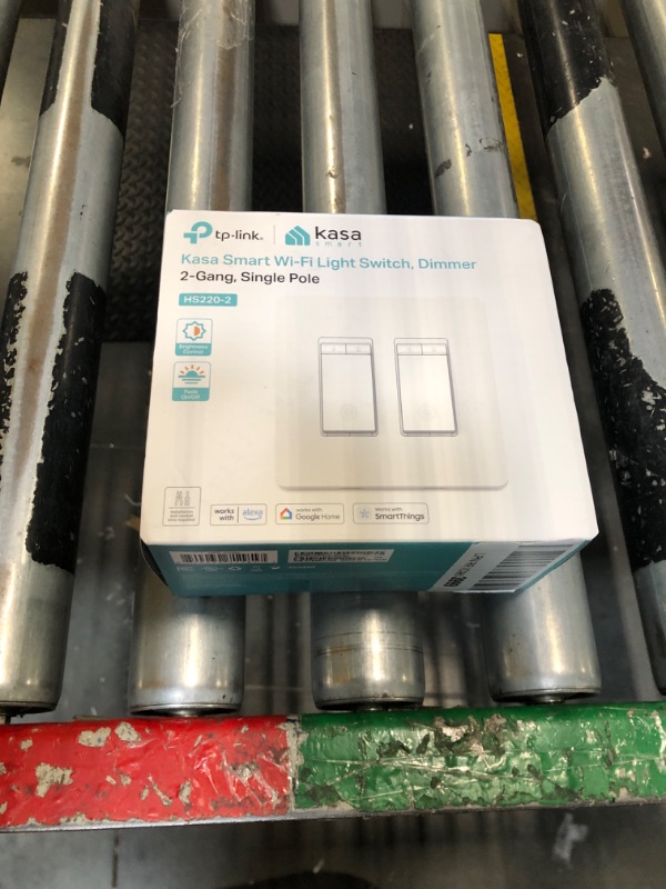 Photo 1 of Kasa Smart Dimmer Switch 2-Gang HS220-2, Single Pole, Needs Neutral Wire, 2.4GHz Wi-Fi Light Switch Compatible with Alexa and Google Home, UL Certified, No Hub Required, White