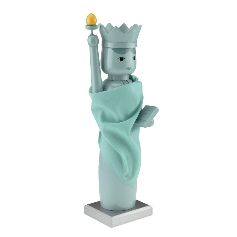 Photo 1 of ***BROKEN PIECES (TORCH, (BOOK), (CROWN)*** Clever Creations Statue of Liberty 14 Inch Traditional Wooden Nutcracker, Festive Christmas Décor for Shelves and Tables
