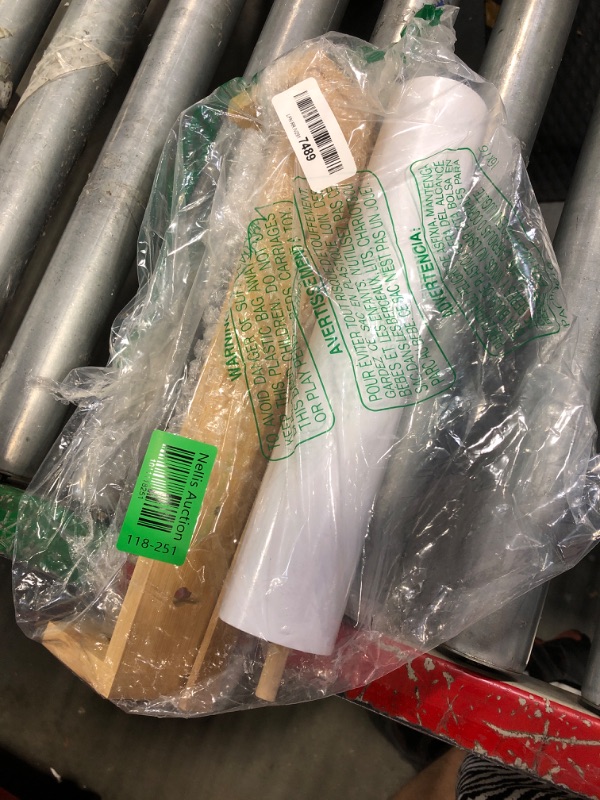 Photo 1 of 12 Inch Easel Paper Roll With Holder Wall Mount White Craft Paper Roll Wall Mount Kraft Paper Roll Holder White Wrapping Paper Roll Dispenser For Kitchen Diy Room Office School Business ***HOLDER CRACKED SIDE****