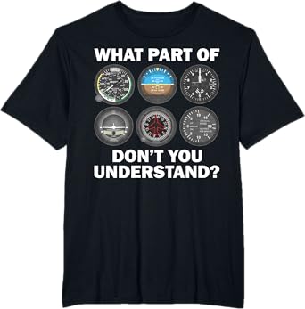 Photo 1 of ***USED****Funny Pilot Art Men Women Aviation Airline Pilot Instruments T-Shirt