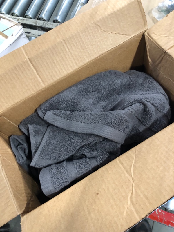 Photo 2 of ***USED***Infinitee Xclusives 100% Cotton Luxury Bath Towels Set of 2 (27x54 Inches), Soft, Absorbent, Quick Dry, Perfect Towels for Bathroom, Gym, Spa & Hotel |Shadow Grey|