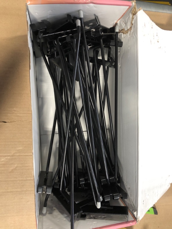 Photo 3 of ***USED***HUHOLE Gridwall Hooks 12 Inch, Black Grid Wall Hook for Grid Wall, 32PC, Hooks for Grid Wall Panel