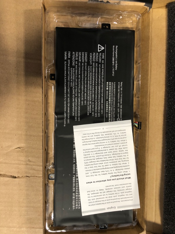 Photo 2 of *** missing items*** OUWEE L15M4P23 Laptop Battery Compatible with Lenovo Yoga 5 Pro Ideapad Yoga 910-13IKB Glass Yoga 910-13IKB Series L15M4P21 L15C4P22 L15C4P21 5B10L46105 5B10L22508 2ICP4/56/130-2 7.68V 78Wh 10160mAh