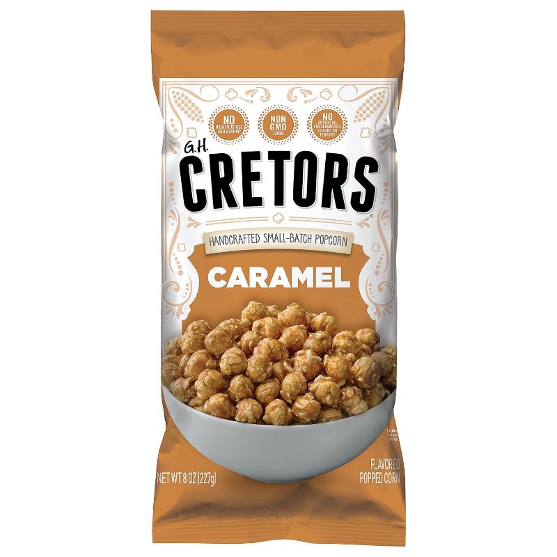 Photo 1 of 
G.H. Cretors’ Caramel Corn – Irresistible Gourmet Caramel Popcorn Snacks in Individual Bags, 8 Oz (6 Pack)
