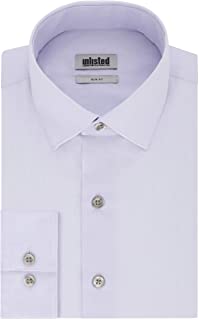 Photo 1 of Kenneth Cole Unlisted Men's Dress Shirt Slim Fit Solid 15-15.5in NECK 32/33 MEDIUM LILAC