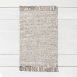 Photo 1 of Bleached Jute Fringe Rug - Hearth & Hand™ with Magnolia 3'x5'

