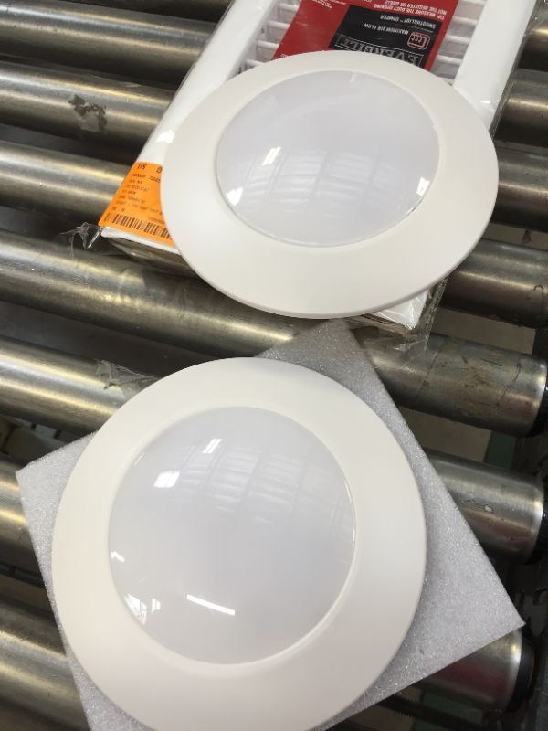 Photo 1 of HLC 6 IN. 3000K INTEGRATED LED RECESSED LIGHT TRIM (6-PACK)