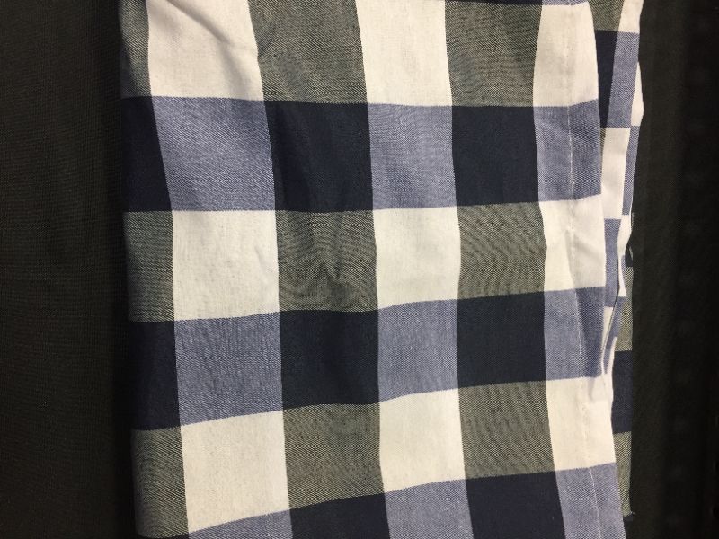 Photo 2 of 60X 102 INCH RECTANGLE CHECKERED TABLECLOTH (BLUE/WHITE/ BLACK)