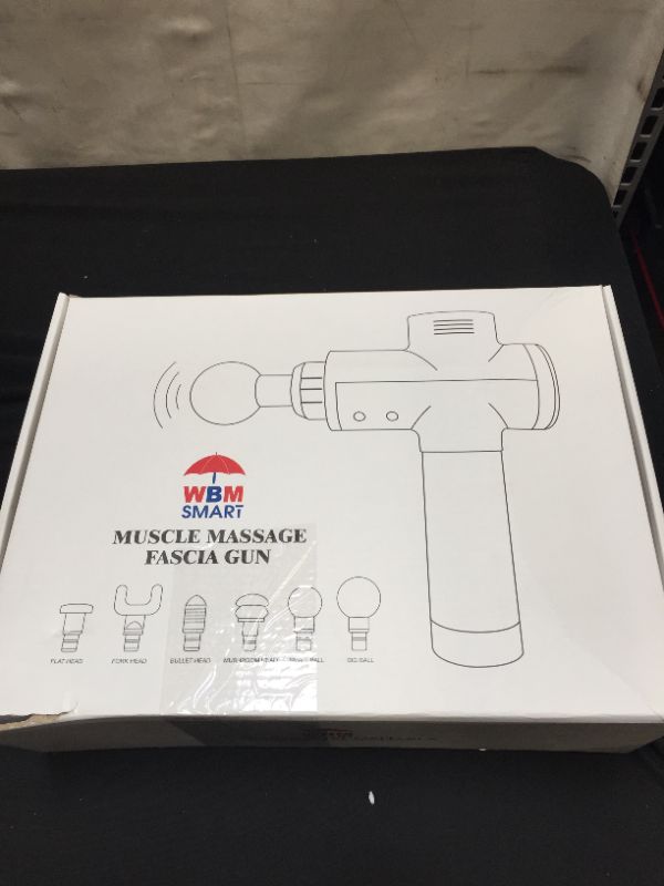 Photo 1 of WBM Smart Massage Gun Deep Tissue Percussion Muscle Massager for Pain Relief,Electric Body Massager Sports Drill Portable Super Quiet Brushless Motor (Silver)