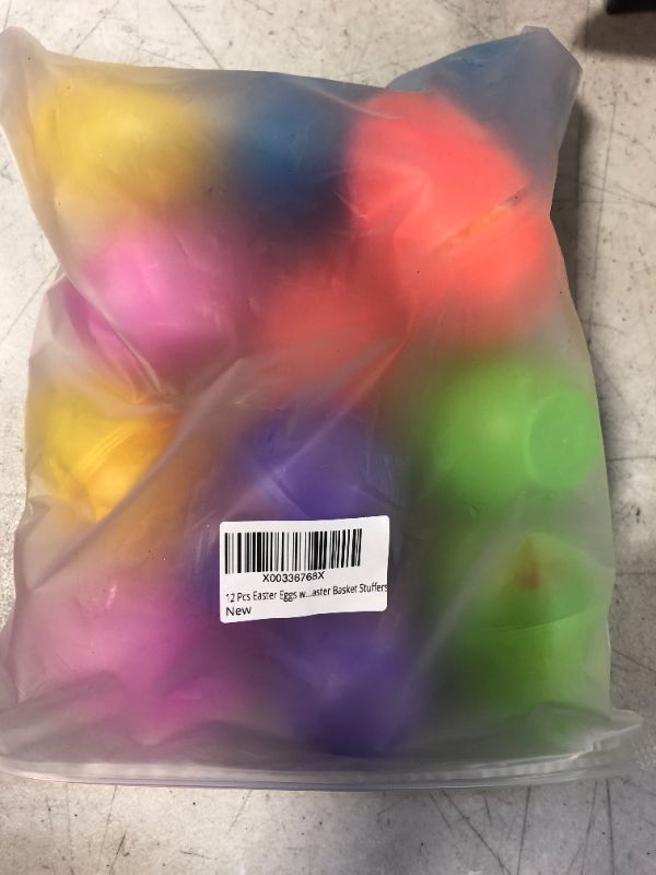 Photo 2 of 12 Pack Easter Eggs with 36pcs Dinosaur Squishy Toys for Kids Students Stress Relief and Anti-Anxiety Toy Easter Basket Stuffers