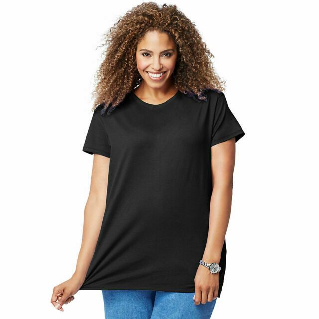 Photo 1 of Just My Size Women's Tee, 2X - Black