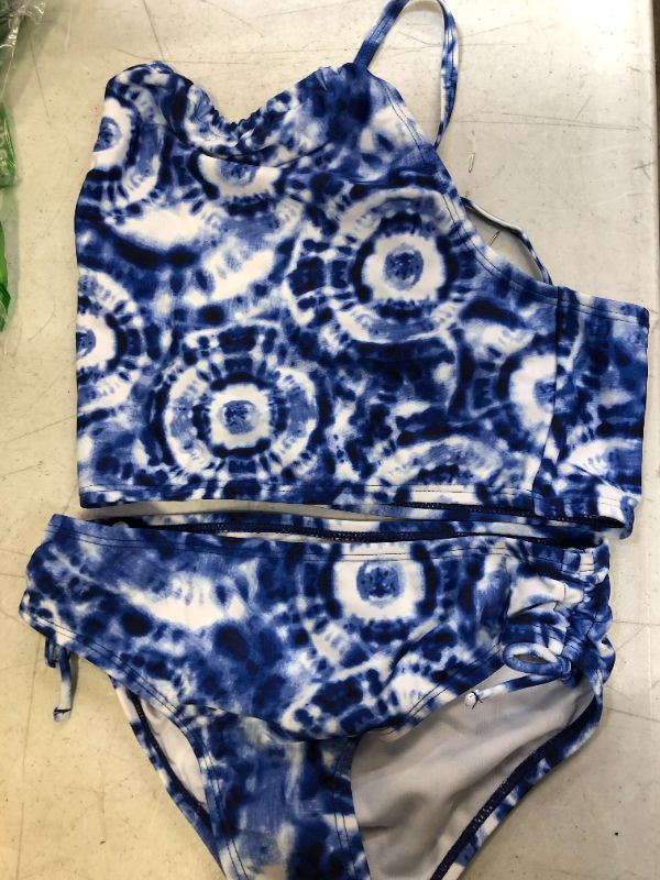 Photo 1 of KIDS BLUE AND WHITE Swimsuit size 12