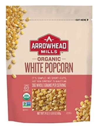 Photo 1 of Arrowhead Mills 24 Bag Of Organic Kernels, White Popcorn, 144 Oz (Pack Of 6) -- 2 PACK, Factory Sealed, Best Before JAN 27 2022