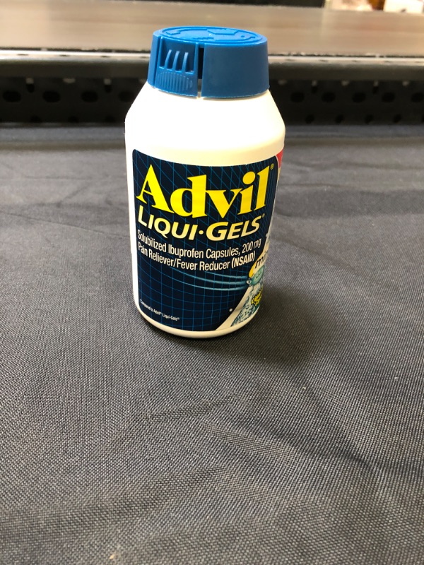 Photo 2 of Advil Liqui-Gels minis Pain Reliever and Fever Reducer, Pain Medicine for Adults with Ibuprofen 200mg for Pain Relief - 200 Liquid Filled Capsules
exp 6 2024