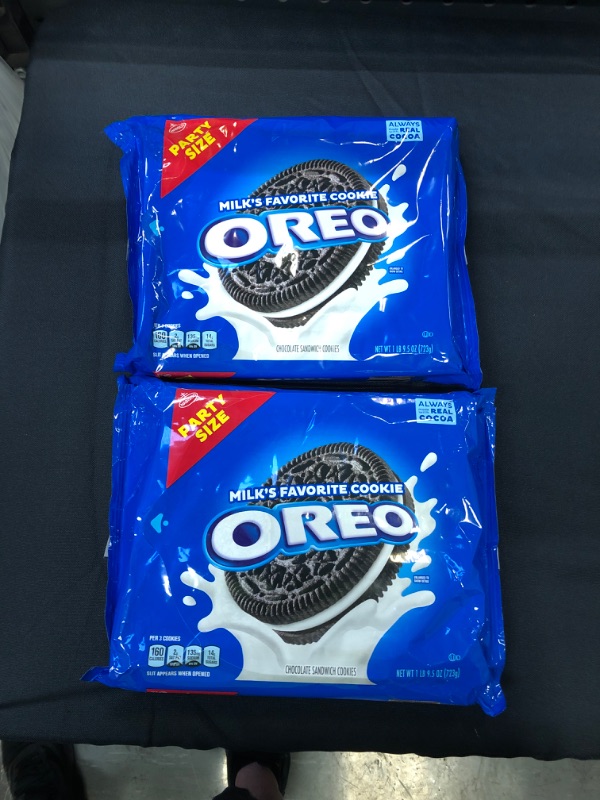 Photo 1 of 2 party size packs of Oreos 
best by apr 20 2022