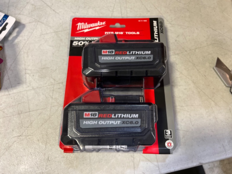 Photo 2 of Milwaukee 48-11-1862 - M18 Redlithium High Output 6.0Ah Li-Ion Battery -- Factory Sealed