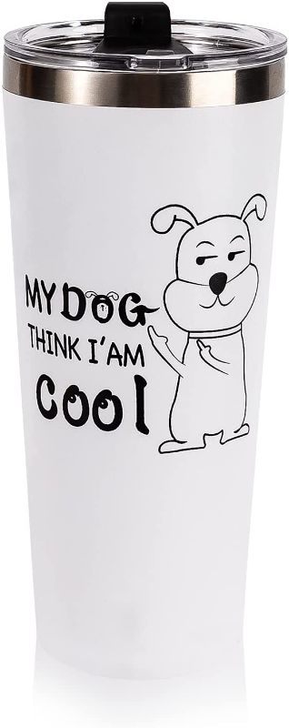 Photo 1 of 22oz Coffee Mug, Junya Funny Insulated Tumblers, My Dog Think I’M Cool Dog tumbler, Stainless Steel Double Wall