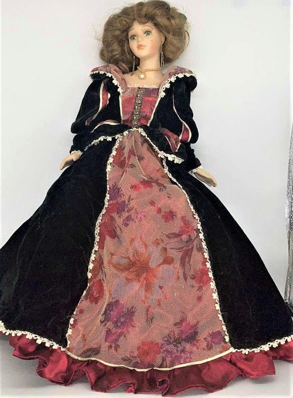 Photo 1 of VINTAGE COLLECTIBLE PORCELAIN DOLL H21”