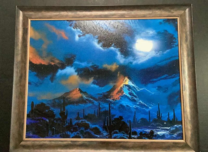 Photo 1 of NIGHT TIME MOUNTAIN LANDSCAPE 29” X 35”