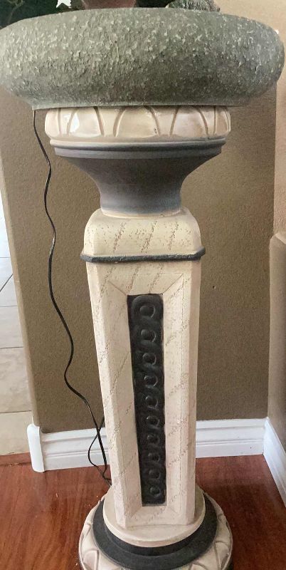 Photo 3 of WINE INSPIRED FOUNTAIN ON PEDESTAL  19" X 19" H 46" TESTED WORKING