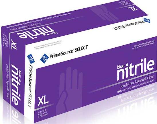 Photo 1 of NITRILE DISPOSABLE GLOVES BLUE XL 10/100 CASE $60
