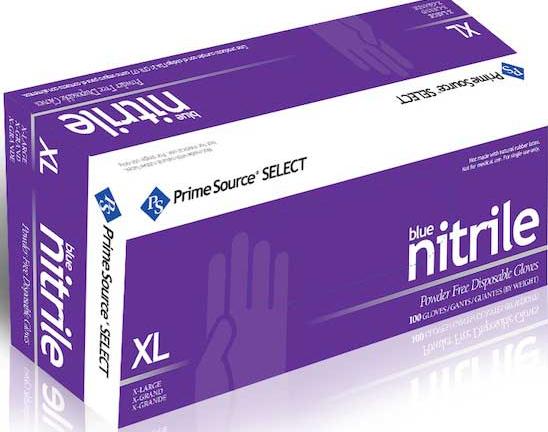 Photo 1 of NITRILE DISPOSABLE GLOVES BLUE XL 10/100 CASE $60